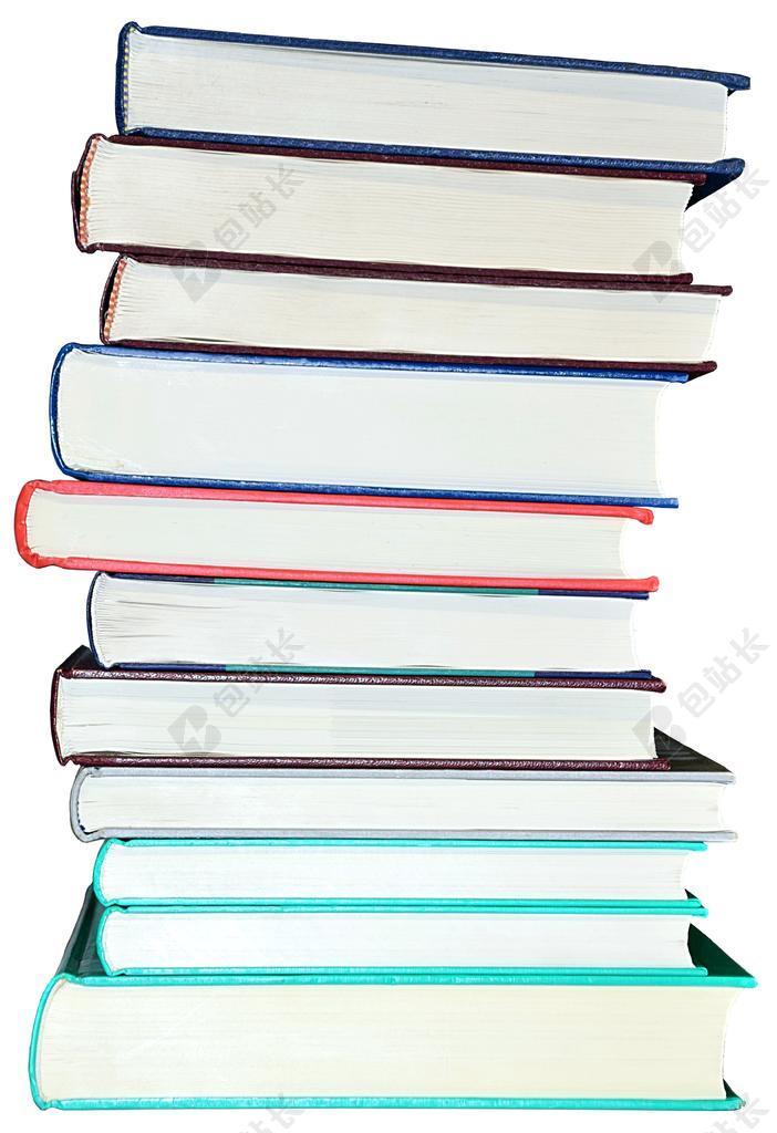 教育书籍厚厚的一叠书背景图片