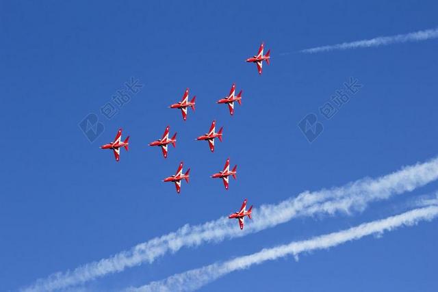 红色 箭头 英国皇家空军 喷射 飞机 空气 显示 纽卡斯尔