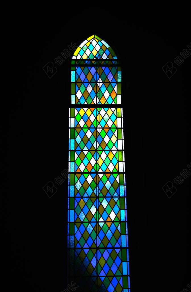 教堂 窗口 染色玻璃 金刚石 色彩缤纷 结构 建设 宗教