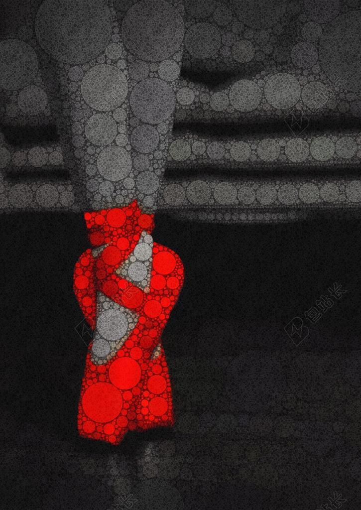 红色广告舞蹈鞋优雅背景图片