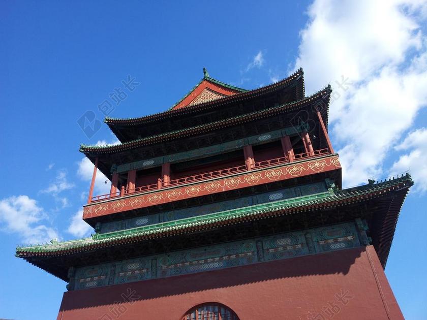 北京的传统古建筑背景图片