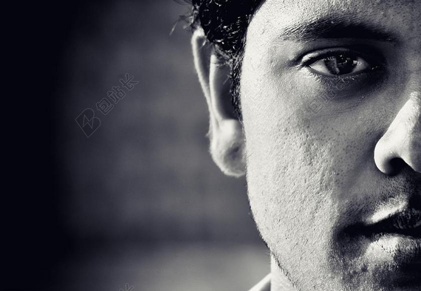 摄影复古男子脸型背景图片