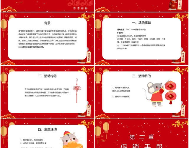 中国传统节日除夕活动策划方案PPT模板
