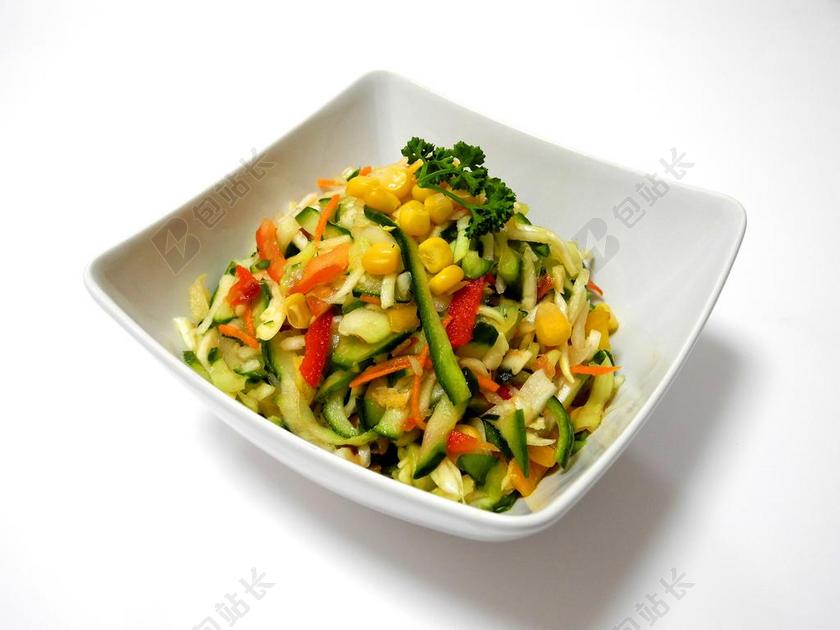 餐饮简约蔬菜沙拉背景图片