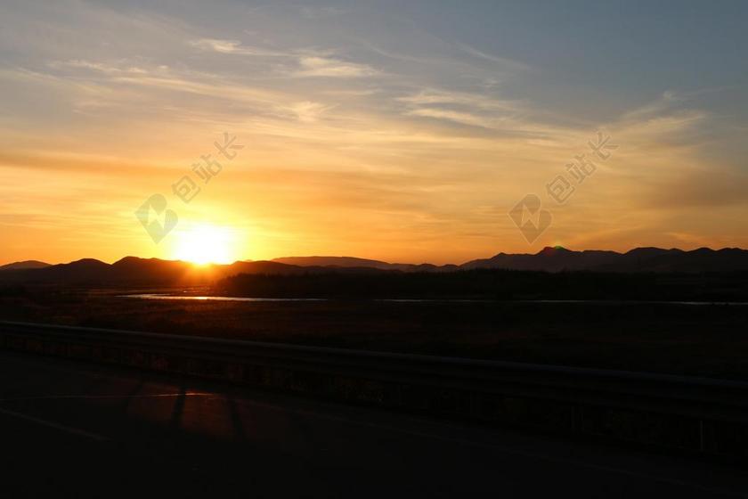 风景图 日落 夕阳