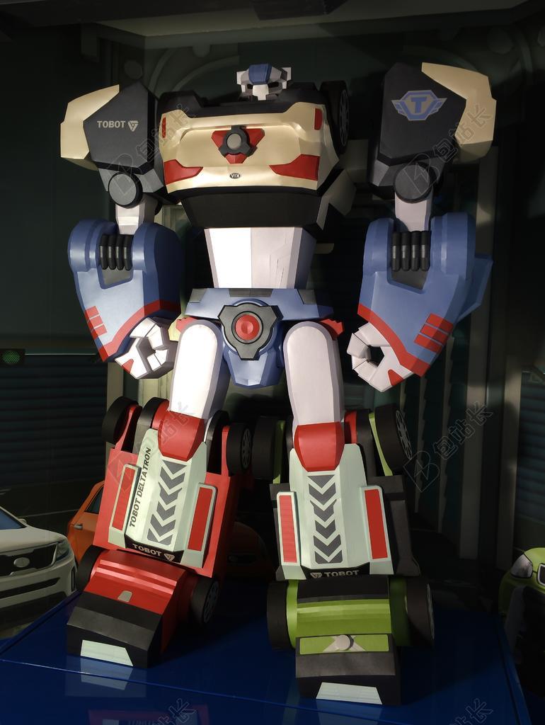 广告简约高达机器人公仔背景图片