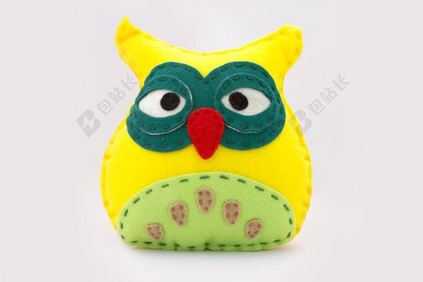 我们追求 吉祥物 黄 绿色 玩具 枕头 毛绒 毛毡