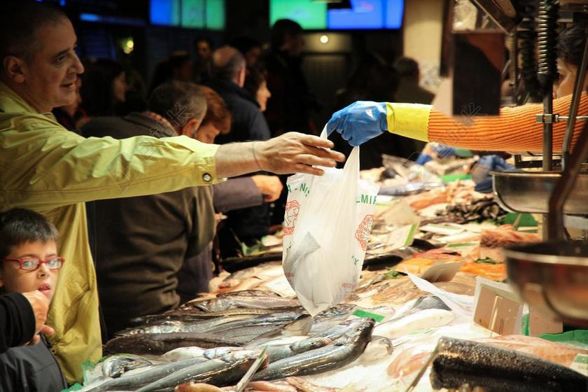 鱼市场 购买 海鲜 鱼 所谓的洛城