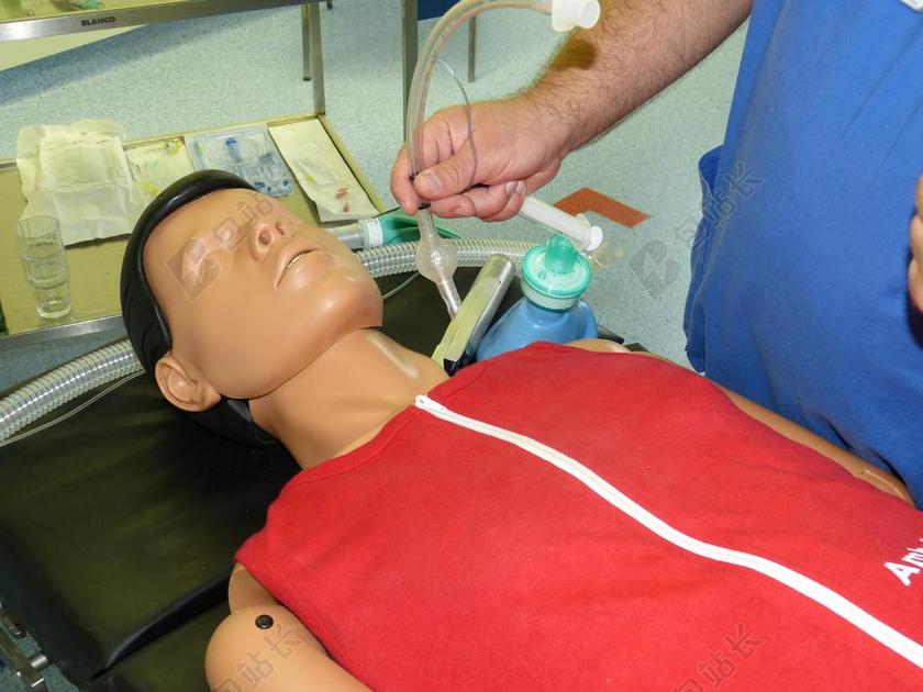 医生医疗假人麻醉医学研究实验宣传背景图片
