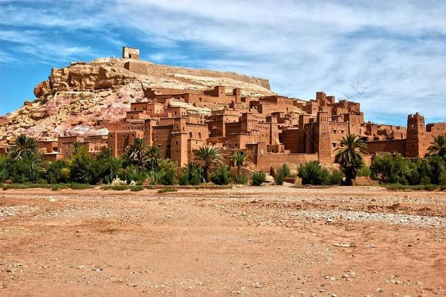 摩洛哥 粘土 粘土市 小镇 城市 建筑 沙漠 体系结构 视图