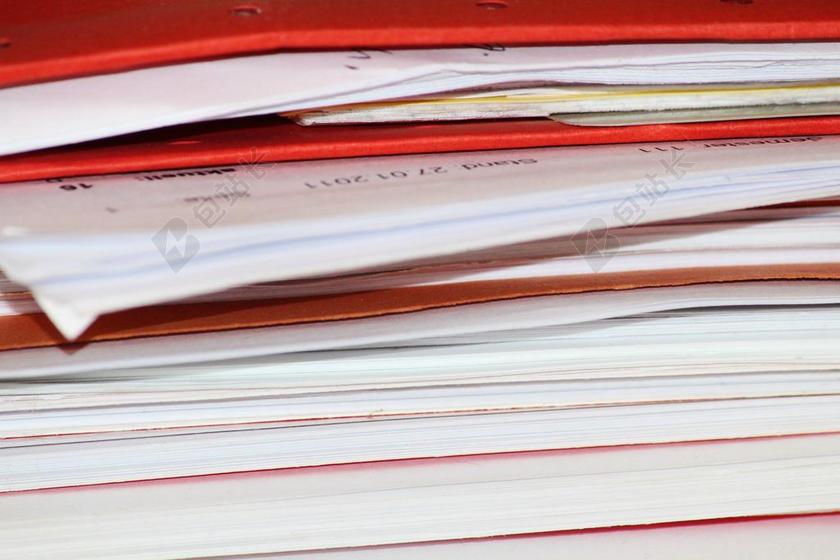 摄影清新堆积的文件背景图片
