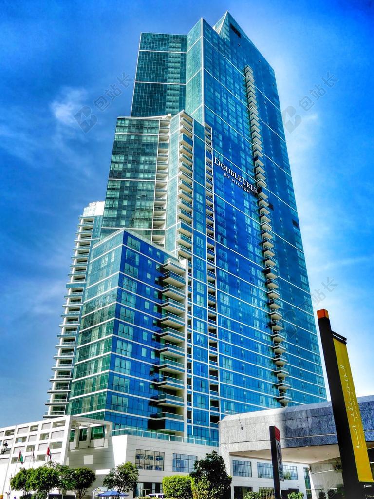 建筑唯美迪拜摩天轮背景图片