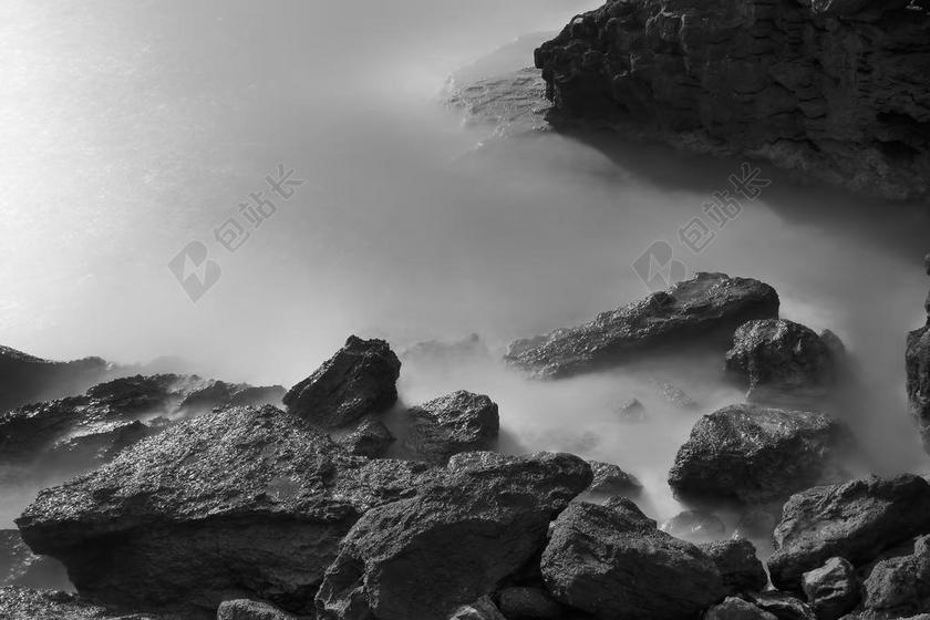 海 岩 岩石 性质 景观 海滩 水 看 悬崖 滨 波