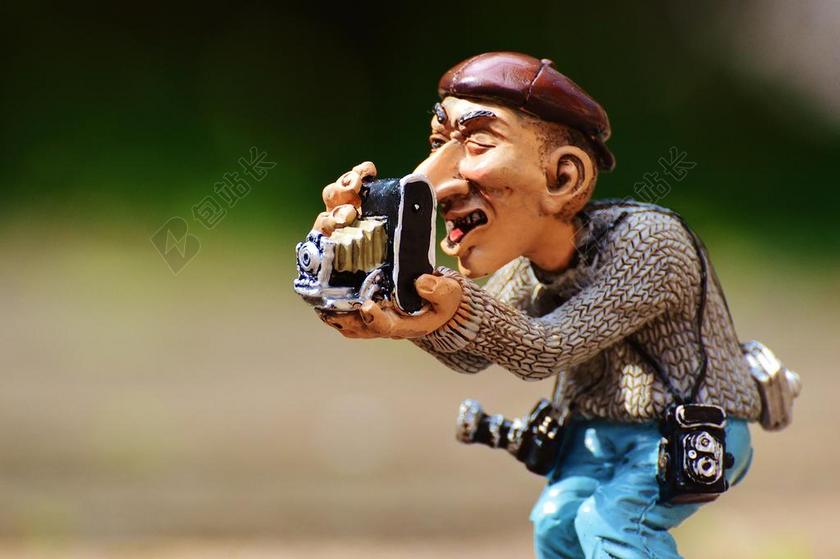 广告唯美摄影师玩具背景图片