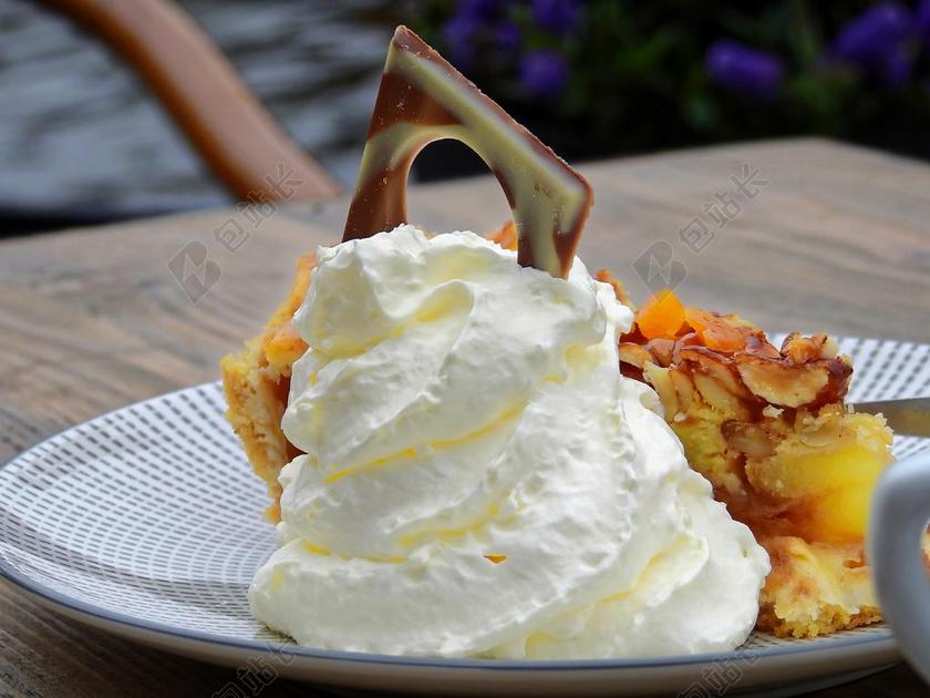 蛋糕 甜 奶油 美味 咖啡厅 吃 进餐 食品 苹果饼 糖