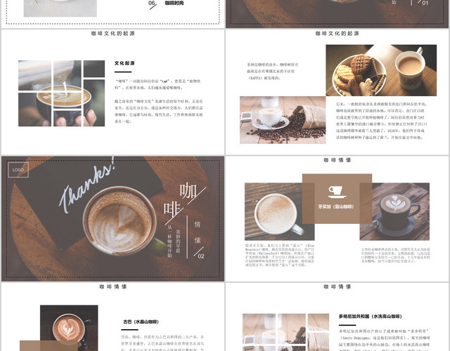 简约杂志风咖啡文化知识咖啡知识咖啡文化科普行业推广宣传模板