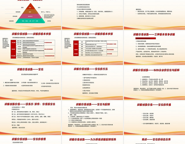 红色简约风企业战略管理汇报战略管理PPT模板