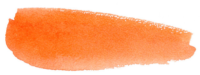 橙色毛笔墨痕笔刷墨云素材
