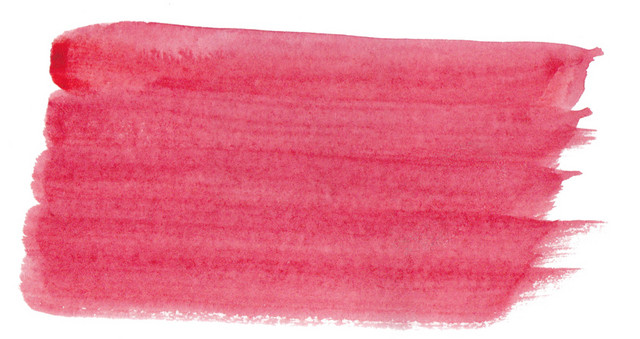 红色墨痕笔刷质感多边形素材