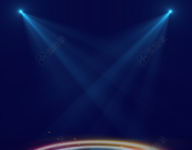 淘宝主图背景素材神秘深蓝色光束舞台主图背景
