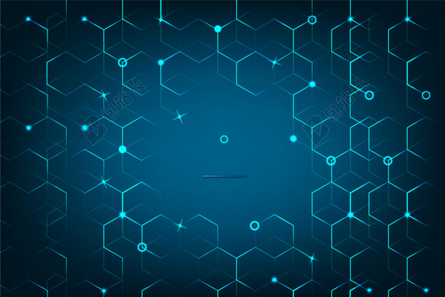 蓝色高科技网状几何图形背景