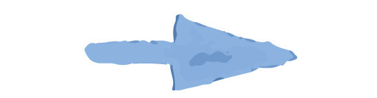 水彩蓝色箭头图标素材