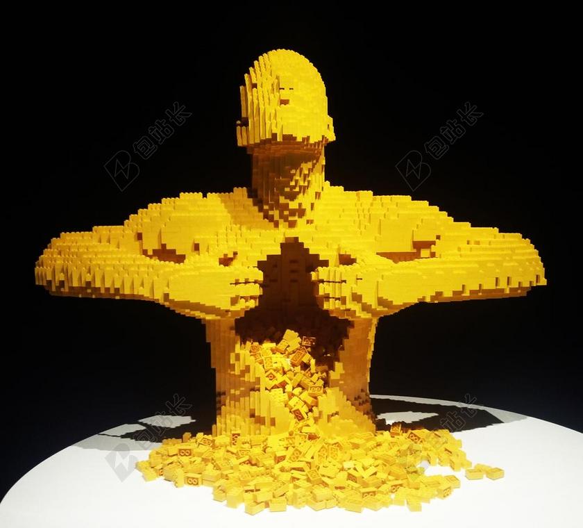 艺术 视图 内森SAWAYA 乐高玩具 砖 雕塑 黄色 心理学