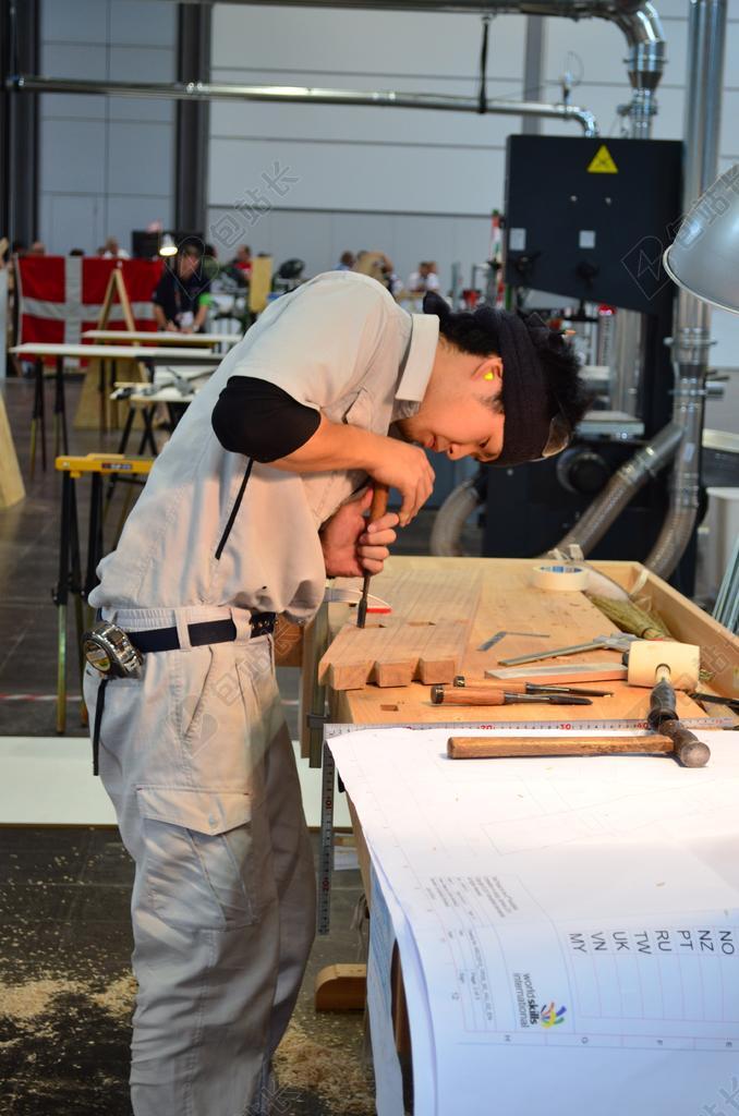 工作清新电光工人背景图片