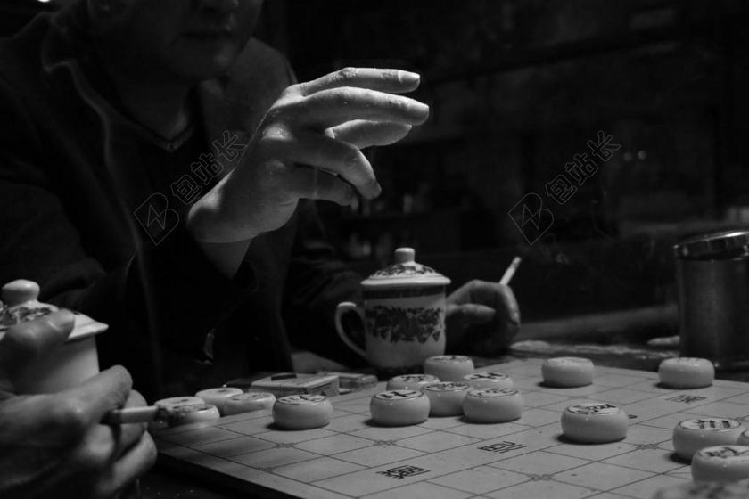 复古黑白人像背景图片