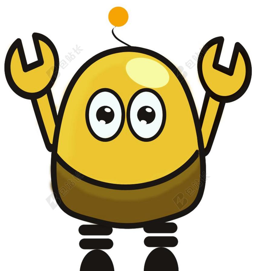 设计可爱的机器人图案背景图片