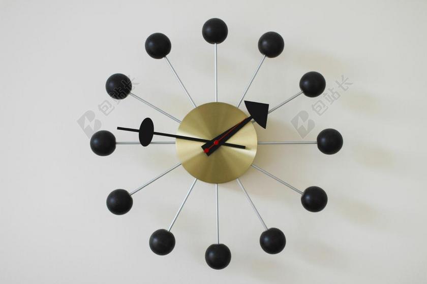 科技时钟圆球背景图片