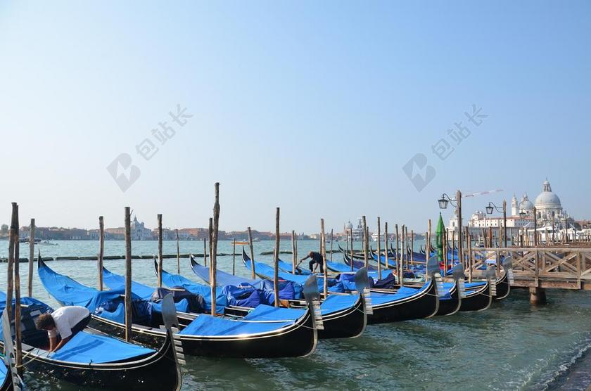 威尼斯 吊船 意大利 船