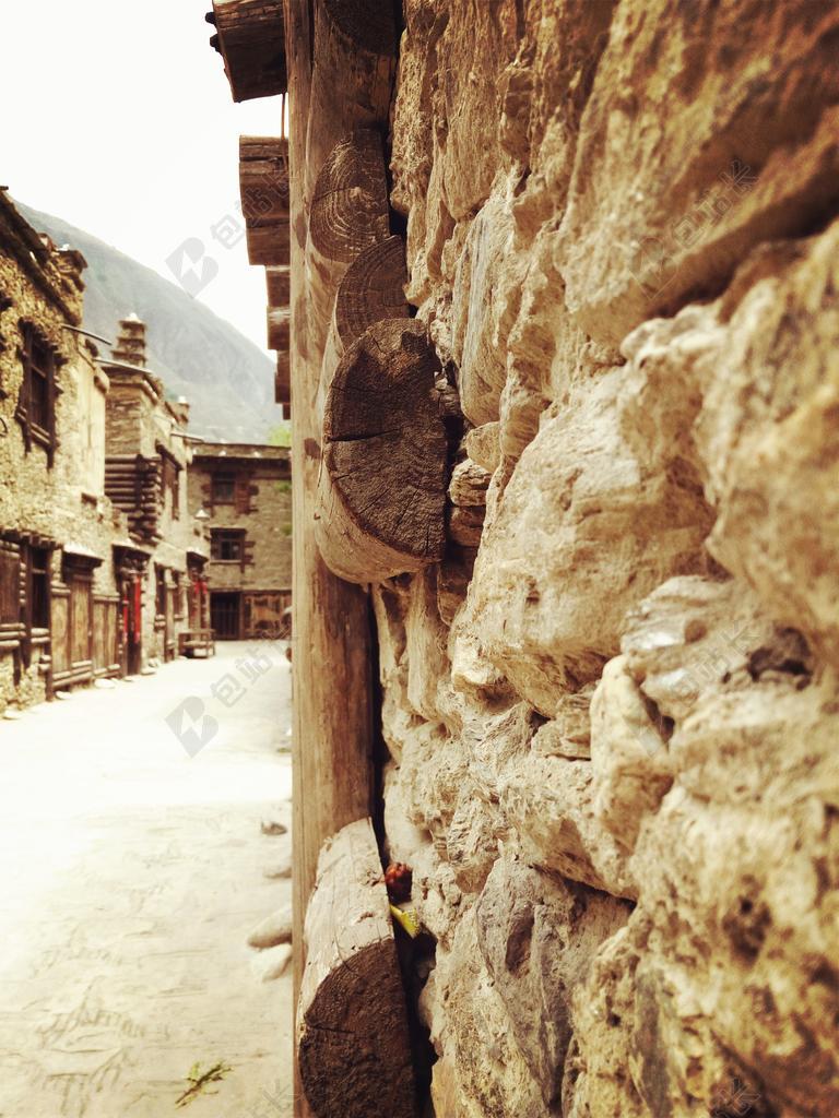 羌寨 阿坝 藏族 风景 乡村 结构 石头 名族