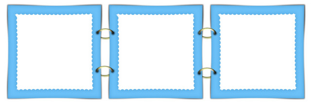蓝色方形连续图框
