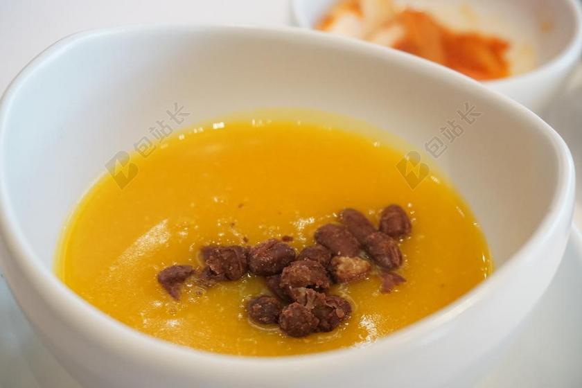 南瓜粥 韩国 韩国食品 食品 烹饪