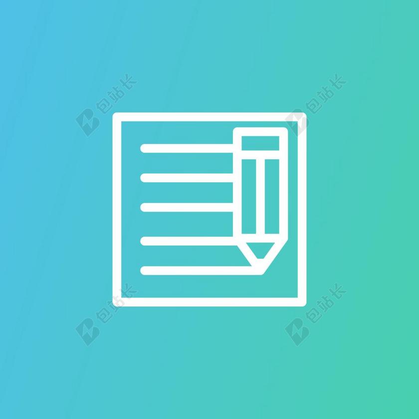 写 博主 消息 图标 向量 作家 办公桌 家庭作业 学生