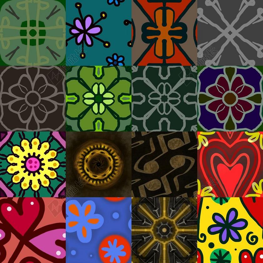 拼贴画 七拼八凑 抽象 剪贴簿 模式 艺术 形状 设计 多彩