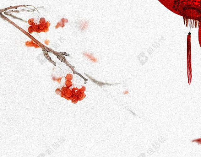 红色花卉H5背景