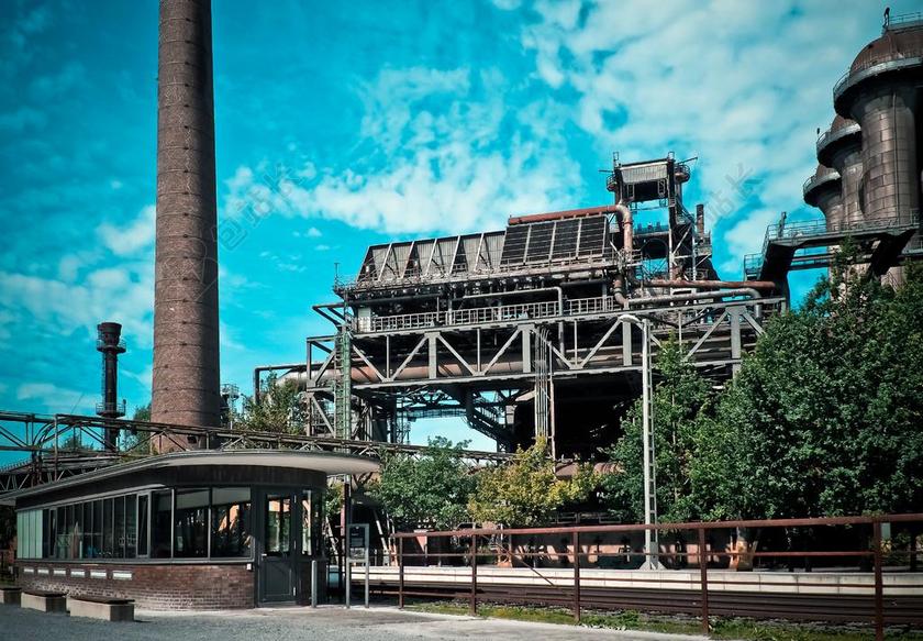 建筑破旧灰色工厂背景图片