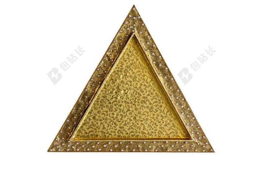金色广告时尚简约三角背景图片