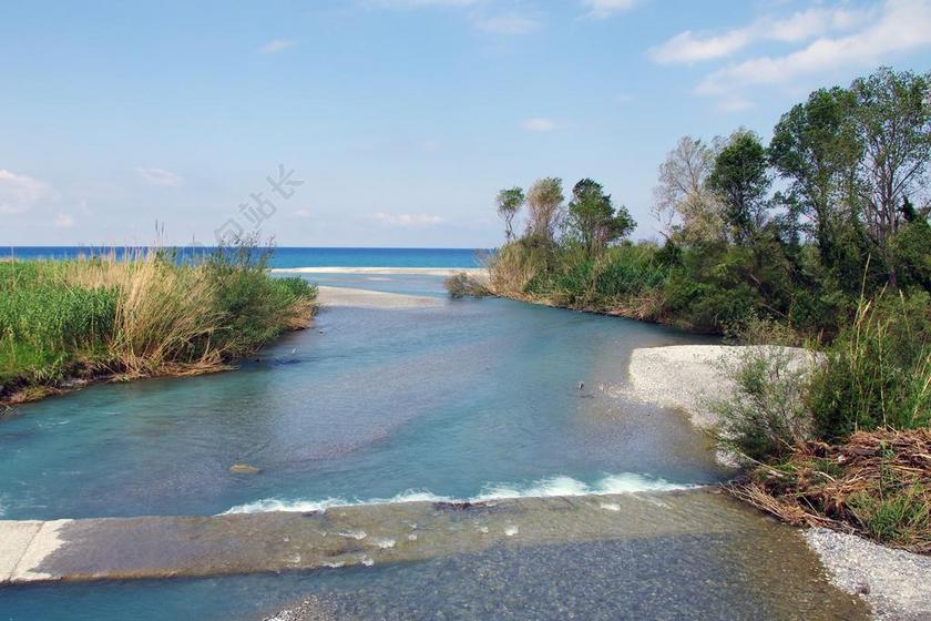 户外自然景观岩石地貌水流背景图片