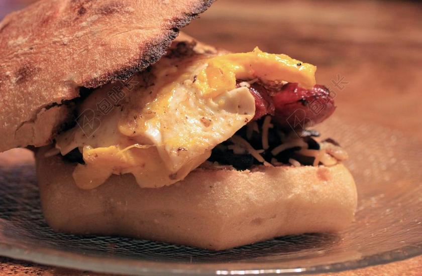 食物美味的鸡蛋三明治背景图片