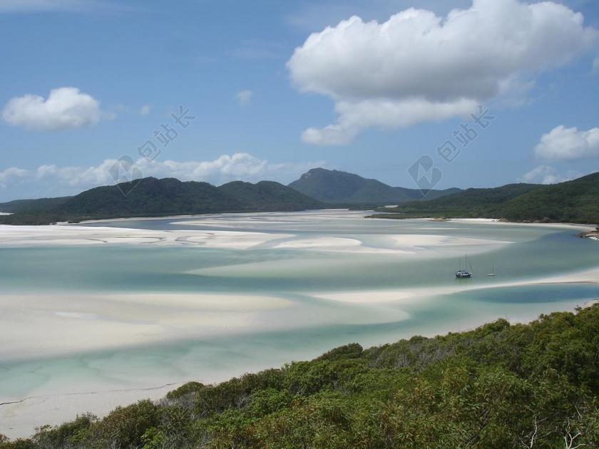 自然降灵岛澳大利亚背景图片