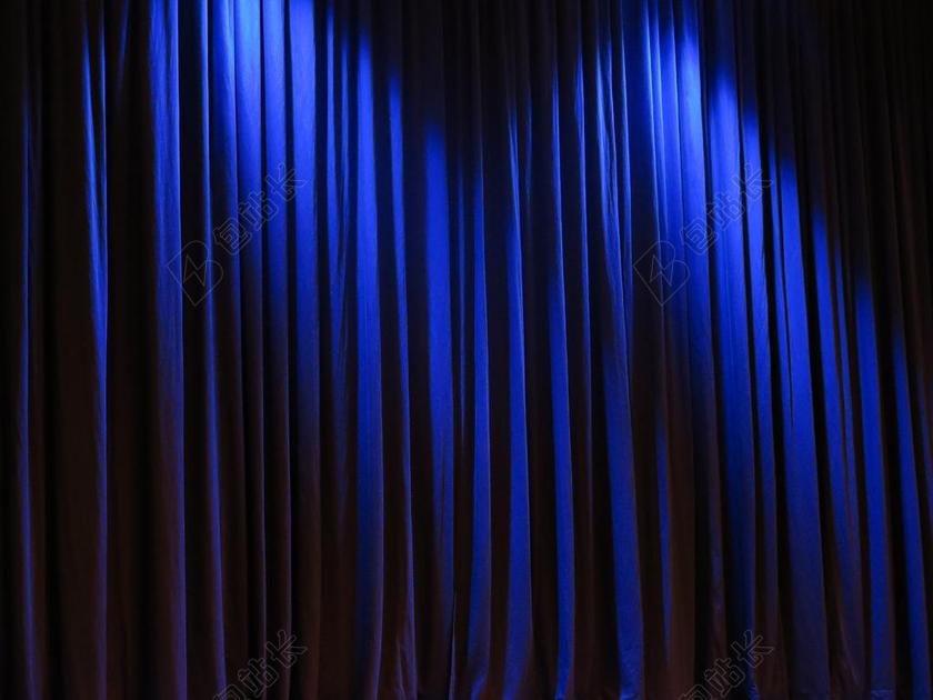 窗帘 剧院 天鹅绒 蓝色 VORüHRUNG 阶段 发生 织物