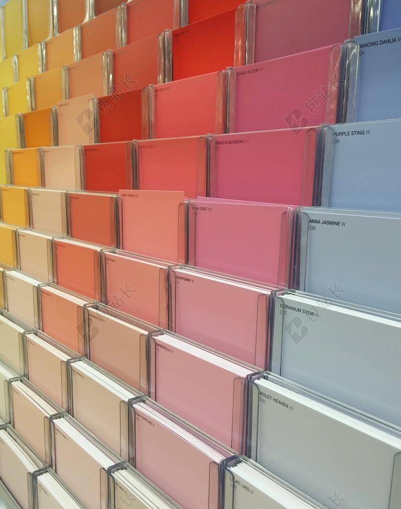 彩色装潢绚丽色号板展示宣传背景图片