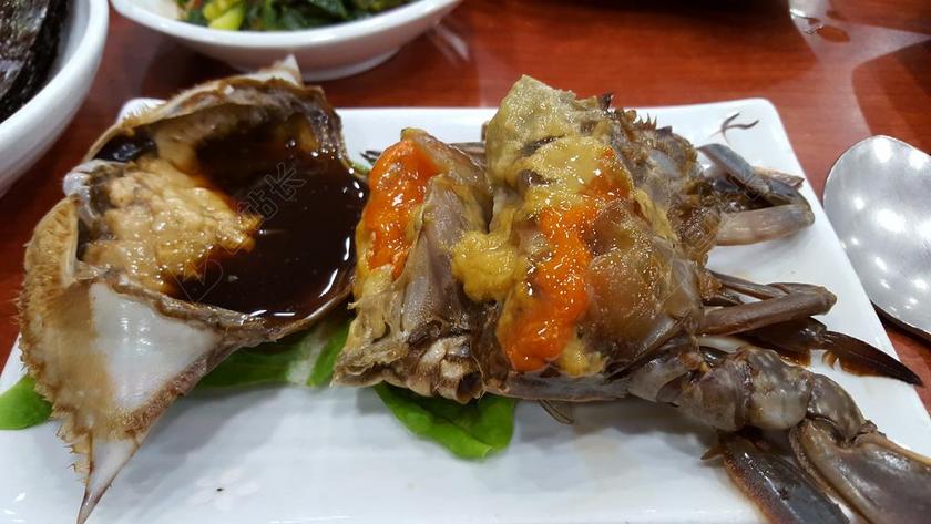 餐饮醇香鲜美海鲜料理宣传背景图片