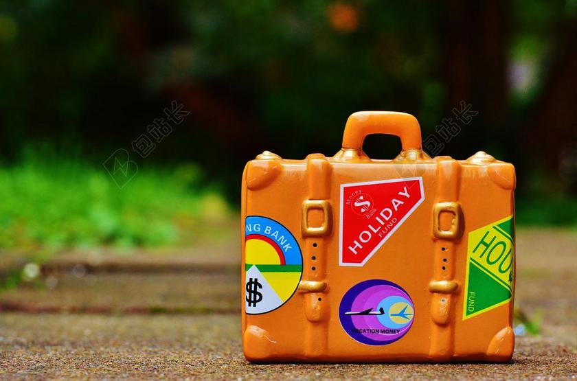 广告时尚行李箱背景图片