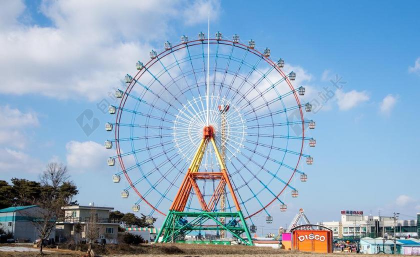 娱乐清新游乐场背景图片