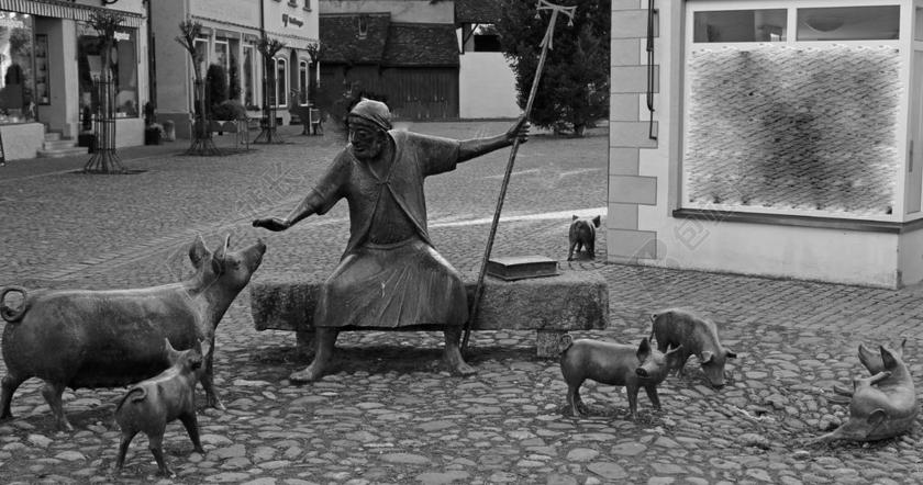 农场清新猪肉市场背景图片