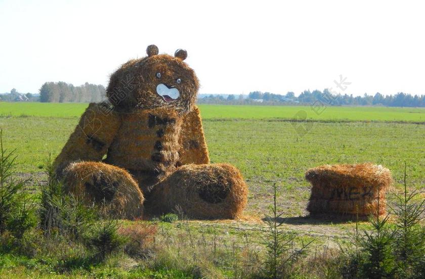 稻草 熊 在路上